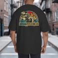 Daddysaurus Rex Dinosaur Daddy Saurus Rex Family Matching Big And Tall Men's T-Shirt Back Print