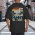 DaddysaurusRex Dinosaur Daddy Saurus Family Matching Big And Tall Men's T-Shirt Back Print