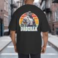 Dadzilla The Rad Dad Kaiju Vibes Big And Tall Men's T-Shirt Back Print