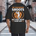 Daughter Basketball Sport Basketball Dad Mom Basketball Fan Big And Tall Men's T-Shirt Back Print