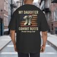 My Daughter Wears Combat Boots Proud Army Dad Veteran Day Big And Tall Men's T-Shirt Back Print
