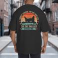 I Didn't Choose The Cat Dad Life The Cat Dad Life Chose Me Big And Tall Men's T-Shirt Back Print