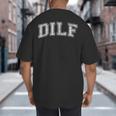 DILF Varsity Style DAD Older More Mature Men Big And Tall Men's T-Shirt Back Print