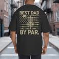 Disc Golf Frisbee Best Dad Par Camo US Flag Golfer Big And Tall Men's T-Shirt Back Print
