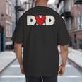 Disney Mickey And Friends Dad Mickey Distressed Text Logo Big And Tall Men's T-Shirt Back Print