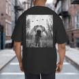 Dog Mom Dad Alien Selfie Weimaraner UFO For Men Women Big And Tall Men's T-Shirt Back Print