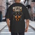 Dog Owner Dad Rottweiler Rottie Dad Big And Tall Men's T-Shirt Back Print