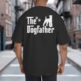 The Dogfather Tee Fathers Day Dad Dog Lover Schnauzer For Men Women Girls Kids Big And Tall Men's T-Shirt Back Print