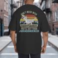 Don't Mess With DaddysaurusRex Daddy Saurus Dinosaur Men Big And Tall Men's T-Shirt Back Print