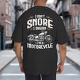 I Don't Snore I Dream I'm A Motorcycle Biker Dad Big And Tall Men's T-Shirt Back Print