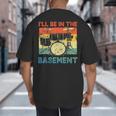 Drumming Basement Drum Set Drummer Rock Dad Grandpa Big And Tall Men's T-Shirt Back Print