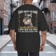 Every Snack You Make Miniature Schnauzer Dog Mom Dad Big And Tall Men's T-Shirt Back Print