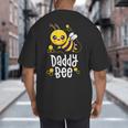 Family Bee Shirts Dad Daddy First Bee Day Outfit Birthday Big And Tall Men's T-Shirt Back Print