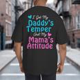 Family Tee I Got My Daddy's Temper And Mama's Attitude Big And Tall Men's T-Shirt Back Print Family Tee I Got My Daddy's Temper And Mama's Attitude Big And Tall Men's T-Shirt Back Print