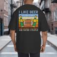 I Like Fantasy Football 3 People Draft Party Dad Men Big And Tall Men's T-Shirt Back Print