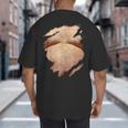 Fat Hairy Guy Big Stomach & Man Boobs Fat Dad BOD Big And Tall Men's T-Shirt Back Print