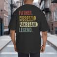 Father Husband Pakistani Legend Pakistan Dad Father's Day Big And Tall Men's T-Shirt Back Print