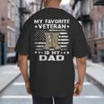 Father Veterans Day My Favorite Veteran Is My Dad For Kids Big And Tall Men's T-Shirt Back Print