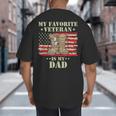Father Veterans Day My Favorite Veteran Is My Dad Proud Kids Big And Tall Men's T-Shirt Back Print
