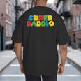 Fatherly Powers Unleashed Gamer Super Dad From Wife & Kids Big And Tall Men's T-Shirt Back Print