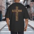 Father's Day For Dad Husband Blessed Dad Christian Big And Tall Men's T-Shirt Back Print