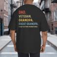 Fathers Day Dad Veteran Grandpa Great Grandpa Big And Tall Men's T-Shirt Back Print