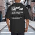 Father's Day For Office Dad Fixer Of Everything Big And Tall Men's T-Shirt Back Print