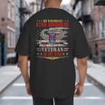 My Favorite 82nd Airborne Is My Dad Veteran Father's Day Big And Tall Men's T-Shirt Back Print