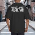 Favorite Electrician Journeyman Appreciation For Dad Big And Tall Men's T-Shirt Back Print