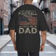 My Favorite Football Player Calls Me Dad Father's Day Big And Tall Men's T-Shirt Back Print