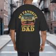 My Favorite Trumpet Player Calls Me Dad Father Vintage Big And Tall Men's T-Shirt Back Print