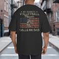 My Favorite Volleyball Player Calls Me Dad USA Flag Big And Tall Men's T-Shirt Back Print My Favorite Volleyball Player Calls Me Dad USA Flag Big And Tall Men's T-Shirt Back Print