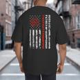Firefighter Husband Father Fireman For Dad Big And Tall Men's T-Shirt Back Print