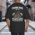 Fishing Rods Are Like Potato Chips Dad Fisherman Big And Tall Men's T-Shirt Back Print Fishing Rods Are Like Potato Chips Dad Fisherman Big And Tall Men's T-Shirt Back Print