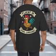 Fluent In Fowl Language Chicken Rooster Mom Dad Farm Big And Tall Men's T-Shirt Back Print