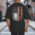 Football Kicker Dad Of A Football Kicker Father US Flag Big And Tall Men's T-Shirt Back Print