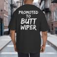 Fun New Dad Joke Baby Shower Gag Promoted To Butt Wiper Big And Tall Men's T-Shirt Back Print