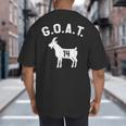 GOAT Number 14 Greatest Of All Time Dad Joke Big And Tall Men's T-Shirt Back Print