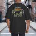 Golden Retriever Dad Dog Shirt Fathers Day Doggy Big And Tall Men's T-Shirt Back Print