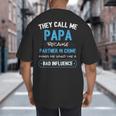 Grandpa Papa Partner In Crime Dad Big And Tall Men's T-Shirt Back Print