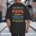 Grandpa Shirts Dad Partner In Crime Shirt Big And Tall Men's T-Shirt Back Print