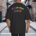 Grateful Dad Fathers Day Tie Dye Letters Shirt For Dads Big And Tall Men's T-Shirt Back Print