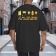 Grilling Art For Men Dad Barbecue Meat Smoking BBQ Big And Tall Men's T-Shirt Back Print