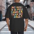 Groovy My Aunt Is So Much Cooler Than My Dad On Back Kids Big And Tall Men's T-Shirt Back Print
