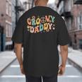 Groovy Daddy Birthday Party Peace Sign Dad 60s 70s Hippie Big And Tall Men's T-Shirt Back Print