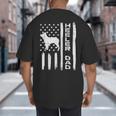 Heeler Dad Flag Vintage Blue Red Cattle Dog Patriot Men Big And Tall Men's T-Shirt Back Print