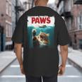 Humorous Paws Parody Cat Mouse For Cat Lover Cat Mom Cat Dad Big And Tall Men's T-Shirt Back Print