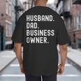 Husband Dad Business Owner CEO Entrepreneur Men Big And Tall Men's T-Shirt Back Print