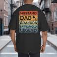 Husband Dad Grandpa 67 Year Old Legend 67th Birthday Vintage Big And Tall Men's T-Shirt Back Print