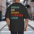 Husband Dad Grandpa 75 Year Old Legend 75th Birthday Big And Tall Men's T-Shirt Back Print Husband Dad Grandpa 75 Year Old Legend 75th Birthday Big And Tall Men's T-Shirt Back Print